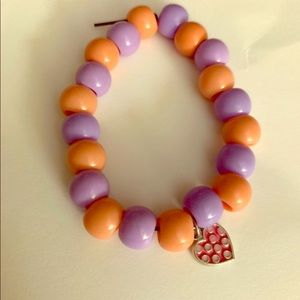 Purple and peach color bracelet